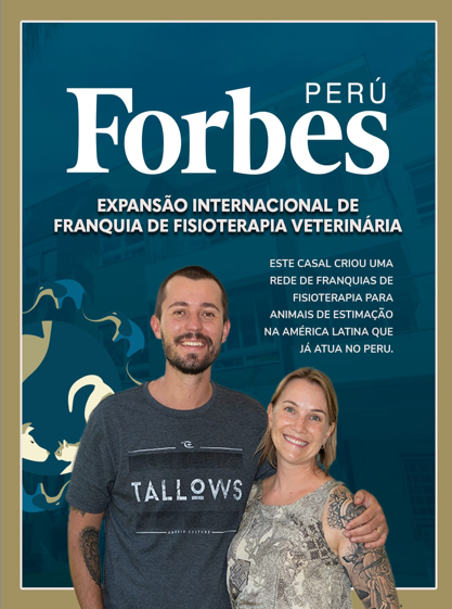 Matéria sobre a Mundo à Parte na Forbes Peru — expansão internacional de franquia de fisioterapia veterinária